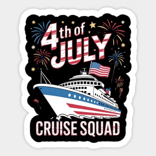 4th Of July Cruise Squad Sticker